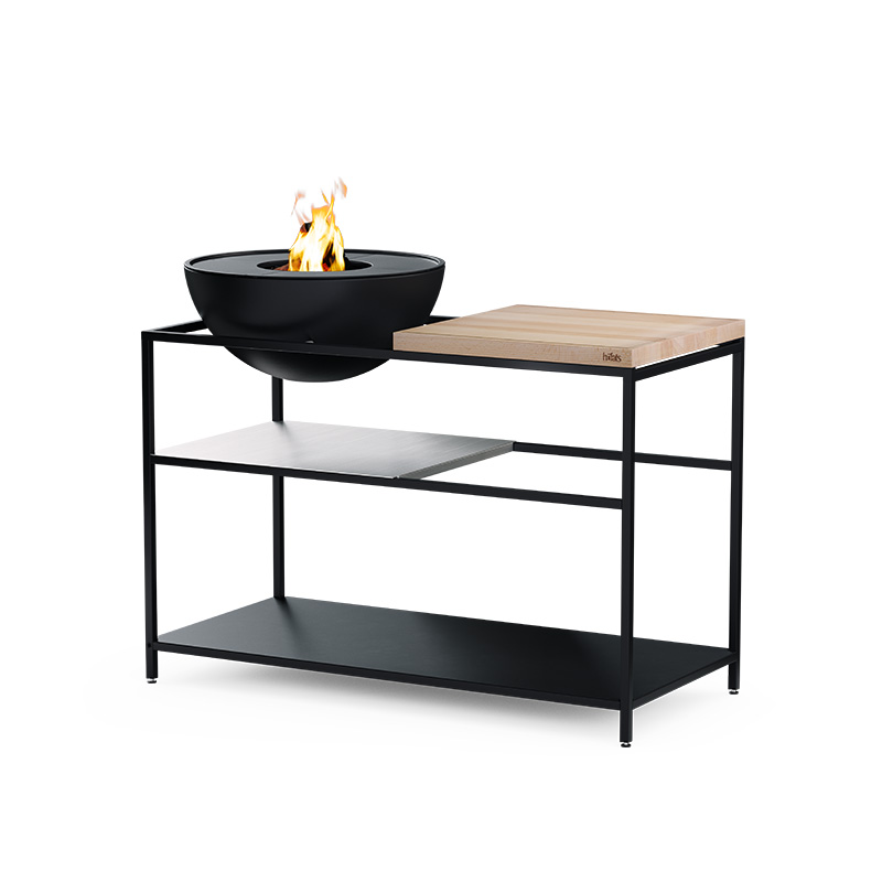 Höfats FIRE KITCHEN mit BOWL 57 und Plancha-Grillset
